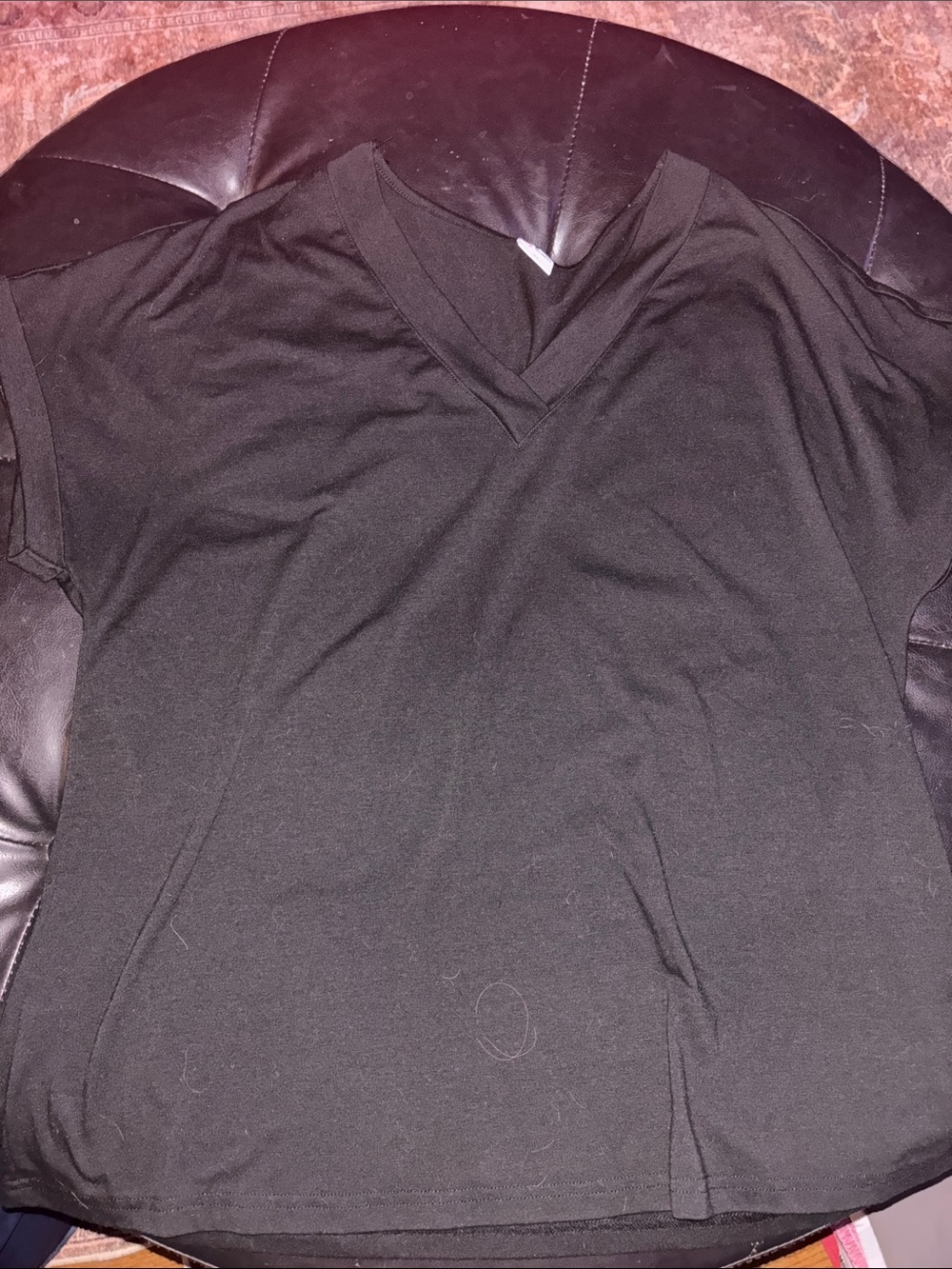 WIHOLL Women's Black Short Sleeve Tee - XL
